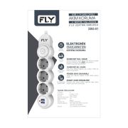 FLY Akım Korumalı Priz 3'lü, 2 Metre, 2 USB 2.1A