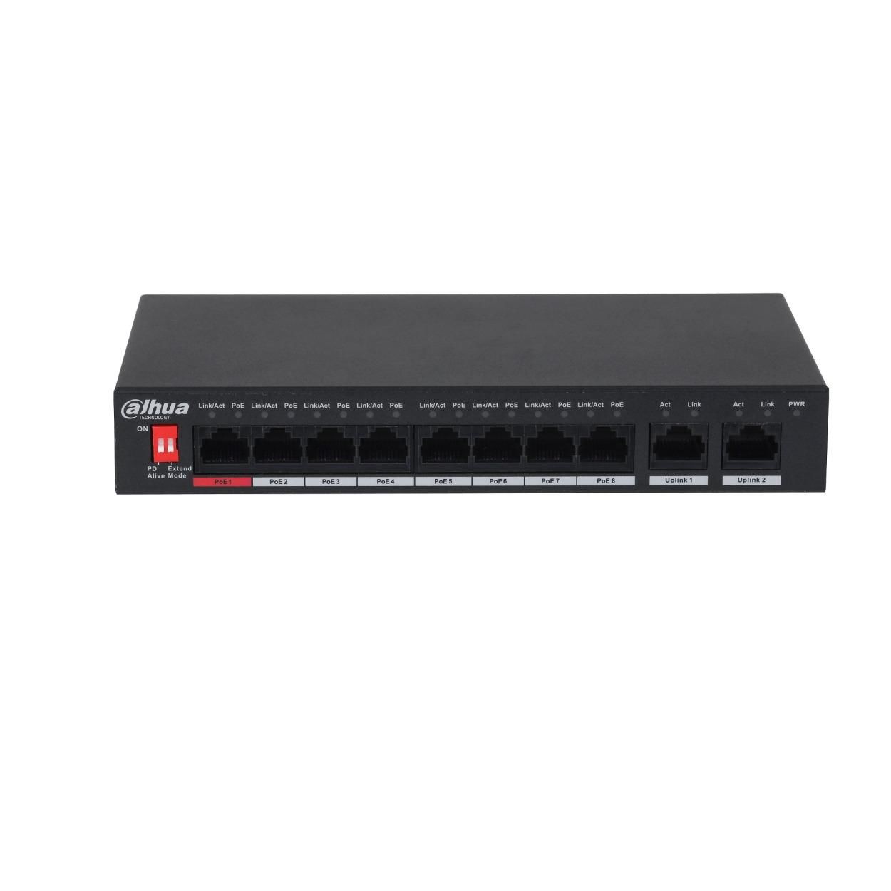 Dahua 8 Port 96W POE 10/100 Switch, Yönetilemez - PFS3010-8ET-96-V2