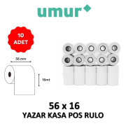 UMUR Yazar Kasa Pos Rulosu 56mm x 16mt - 10 Adet