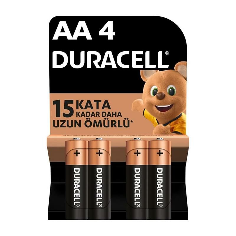 Duracell Alkalin Kalem Pil (AA) 4 LÜ Kartela