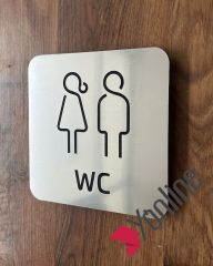 Metal Görünümlü Modern WC Levhası