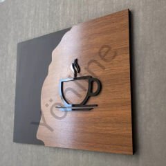 Wooden Serisi Çay Kahve Kapı İsimliği