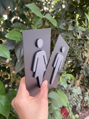 Eko Siyah Cool Kabartmalı WC Levhası Seti