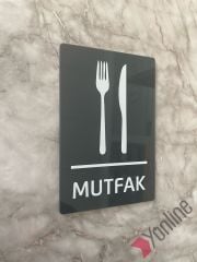 Basic Antrasit Mutfak Kapı İsimliği
