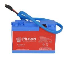 Pilsan 6 Volt 12 Amper Akülü Araba Aküsü 6 V.12 Ah Akü Uzun Kablo