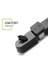 Forte GT Mavi Kırmızı Beyaz Çakarlı Usb Şarjlı Bisiklet Stop Lambası