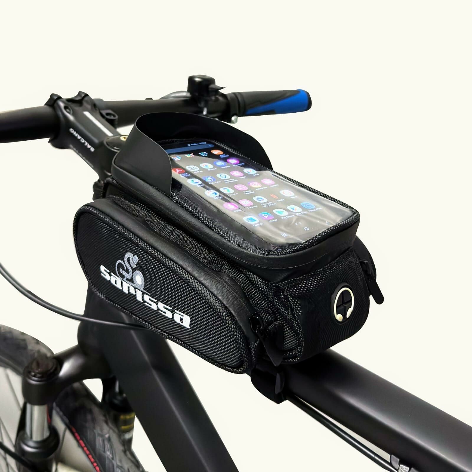 Sarissa 816 6 inç Su Geçirmez Dokunmatik Ekran Bisiklet Kadro Üstü Çanta Gri