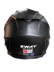 Sway X60 Solid Full Face Enduro Touring Adventure Kapalı Motosiklet Kaskı XXL Beden Siyah