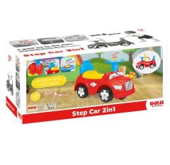 Dolu 8031 Step Car Toy Factory Yürüteç Araba STEP 2 in 1 İlk Arabam Kırmızı