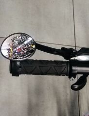 Xbyc 4018 Gidon Bağlantılı Ayna 360 Derece Dönen Geniş Açılı Mini Bisiklet Scooter Ayna Dikiz Aynası