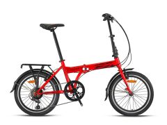 Kron Fold 4.0 20'' MTB Unisex V Fren 7 Vites Katlanabilir Bisiklet Kırmızı Siyah