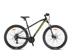 Kron XC 150 HD 27.5''Jant MTB 19 Kadro 24 Vites Dağ Bisikleti Siyah Neon Sarı Füme