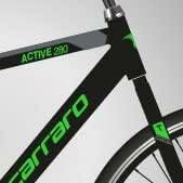 Carraro Active 280 28'' Jant 49'Kadro 21 Vites V.B Şehir Bisikleti Siyah Gri Yeşil