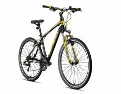 Kron TX100 28 Jant Trekking 18 Kadro V Fren Şehir Bisikleti Siyah Sarı Haki