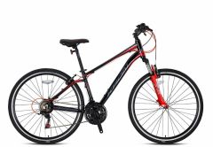 Kron TX100 28 Jant Trekking 16 Kadro 21 Vites V-Fren Şehir Bisikleti Siyah Kırmızı