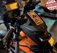 Forte gt Xbyc 70655 Motosiklet Kavisli PVC Africa twin Depo Üstü Çanta Siyah