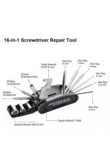 15 Fonksiyonlu Bisiklet Çakı Alyan Anahtar Takımı Tamir Seti Bisiklet Tamir Onarım Sökme Seti