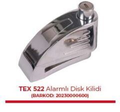 TEX 522 120 Desibel Taşıma Çantalı Disk Kilit Alarmlı Motosiklet Disk Kilidi