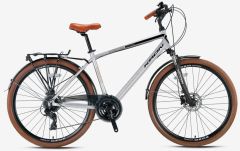 Kron CX 300 28'' Jant Şehir Bisikleti Man 18' Kadro 24 Vites HD Mat Gri Siyah Kahverengi