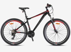 Kron XC 100 27.5'' Jant 18' Kadro V-Fren 21 Vites Dağ Bisikleti Siyah Gri Kırmızı