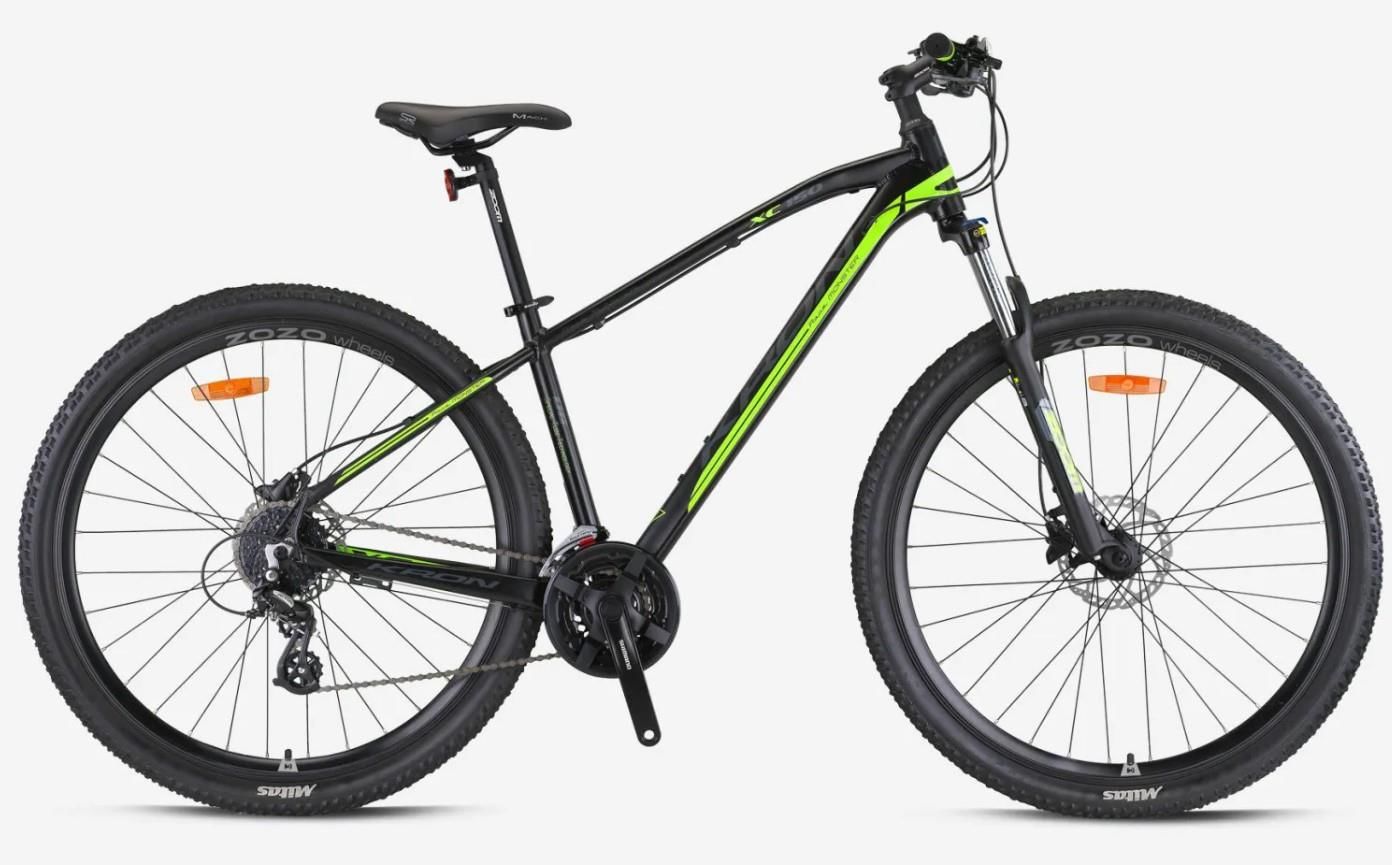 Kron XC 150 HD 29'' Jant Bisiklet 17' Kadro 24 Vites Dağ Bisikleti Mat Siyah Neon Sarı Füme