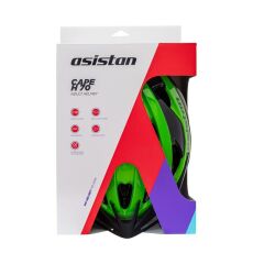 Asistan Cape H70 Çok Amaçlı Kask Yetişkin Scooter Bisiklet Kaskı Medium Yeşil Siyah