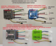 Pilsan AKÜLÜ ARABA Uzaktan Kumanda Alıcı Beyin 12 V 2.4 GHz Yeşil Model