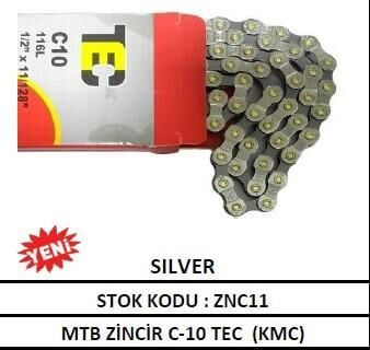 MTB ZİNCİR C-10 TEC (KMC) SILVER MTB 10 VİTES UYUMLU ZİNCİR 30 S