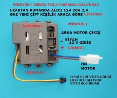 Pilsan Attack Akülü Araba Uzaktan Kumanda Alıcı 2 V 20A 2,4 GHZ VERS 1