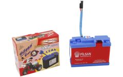 PİLSAN 6 VOLT 12 AMPER AKÜLÜ ARABA AKÜSÜ 6 V.12 Ah.Akü Siyah Soket