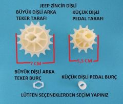 PİLSAN ACTİVE PEDALLI TRAKTÖR - KEPÇE ÖN VE ARKA ZİNCİR DİŞLİSİ