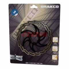 Brakco 160 mm Disk Fren Rotoru 160MM-STEEL 6 Vida MTB PERFORMANS Rotor Siyah