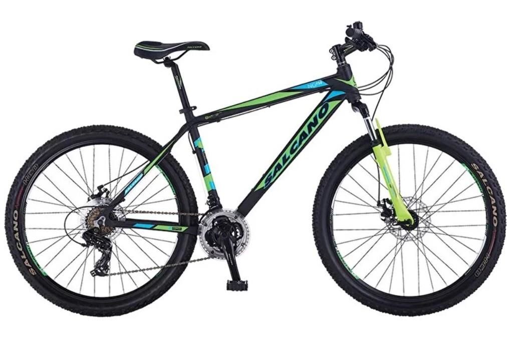Salcano NG 750 26 Jant V-Fren 18 Kadro Dağ Bisikleti Mat Siyah Yeşil Turkuaz