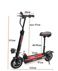 Scoowy - Sway Elektrikli Scooter Süspansiyonlu Katlanır Koltuk Scooter Koltuğu