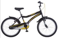 Attack 20 Jant V-Fren Çocuk Bisikleti 120 140 cm Boy Siyah Sarı Gri Denge Tekeri Hediyeli