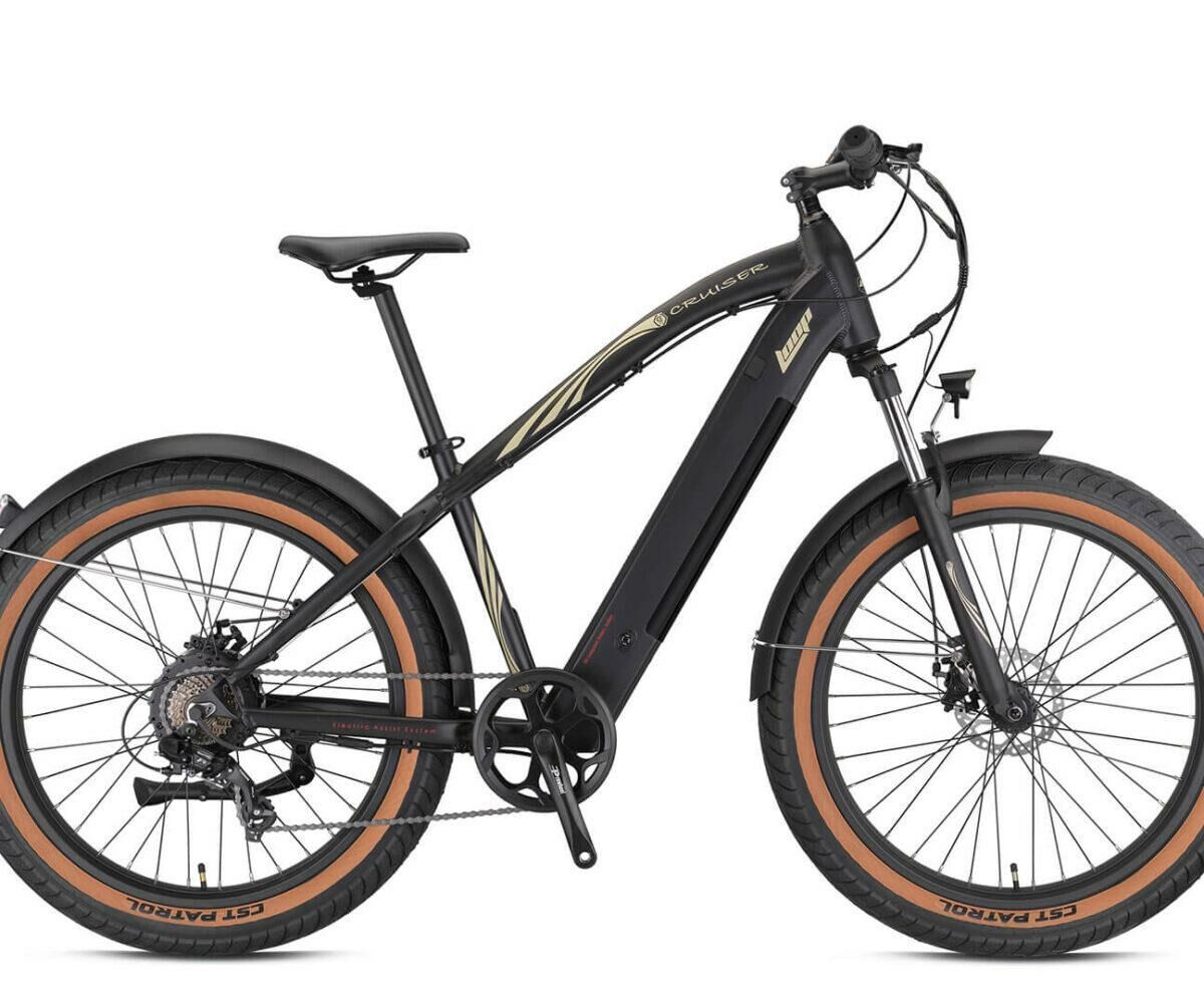 Kron Loop Cruiser 26'' Elektrikli Fat Bike Bisiklet 17' Elektrikli Bisiklet 7 Vites Siyah Kahverengi