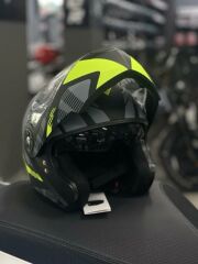 Sway Xbyc 902Y Full Face Çene Açılır Güneş Vizörlü Motosiklet Kaskı M Beden Gri Sarı