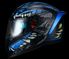 Sway Xbyc 817 Full Face Yedek Vizörlü Diş Kapalı Motosiklet Kaskı S Beden Mavi