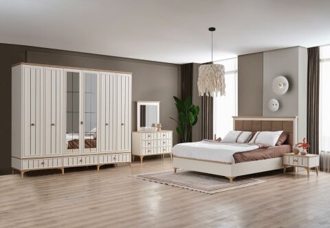 Bella Bedroom Set With 6 Door Wardrobe