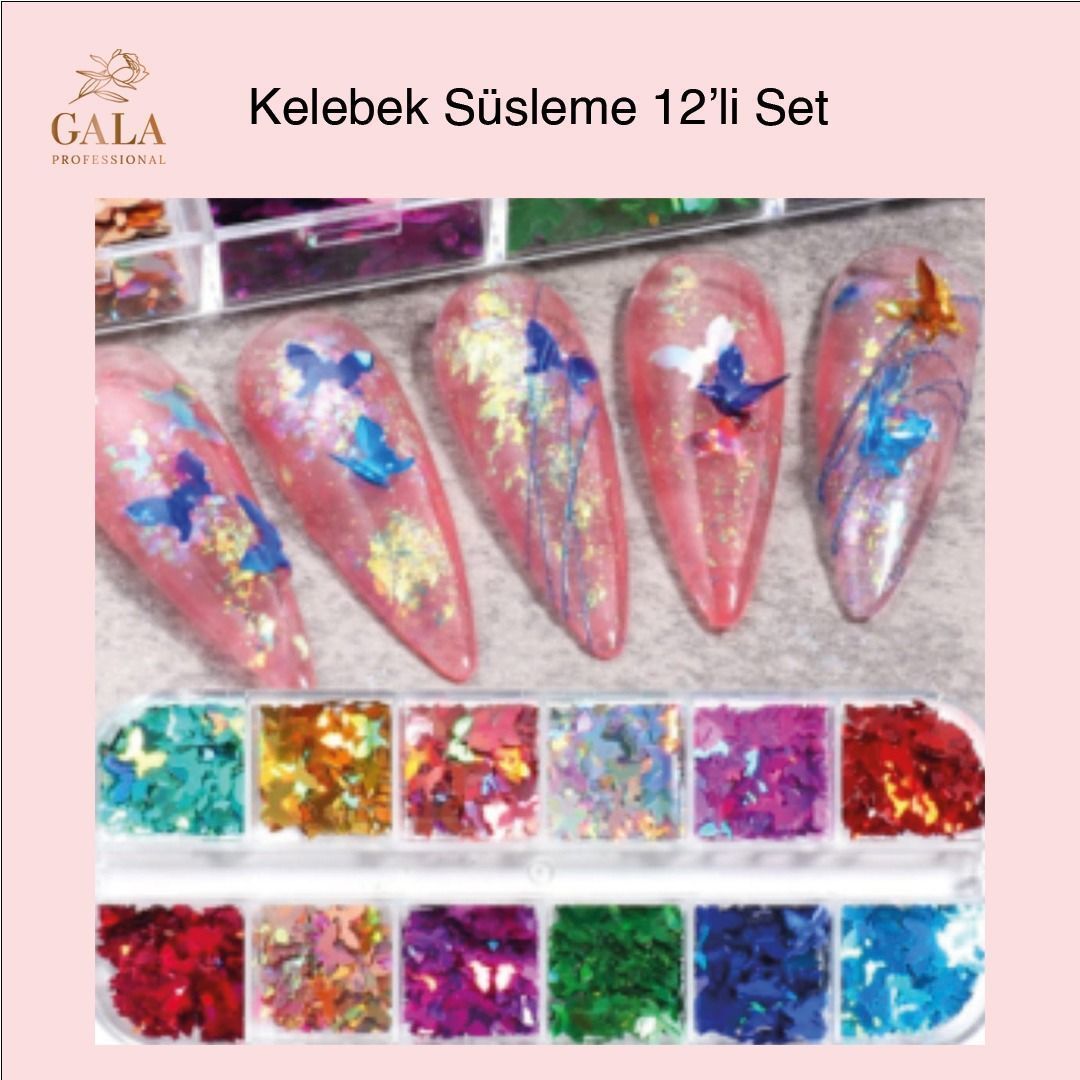 KELEBEK SÜSLEME SET 12 Lİ