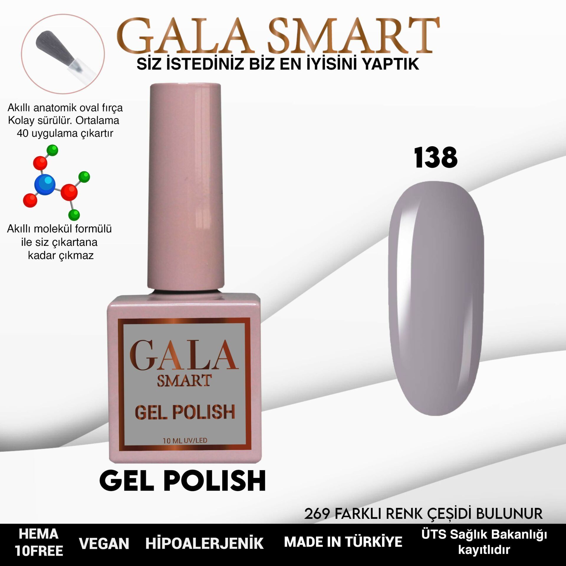 GALA SMART CLASSİC KALICI OJE 10 mle NO:138