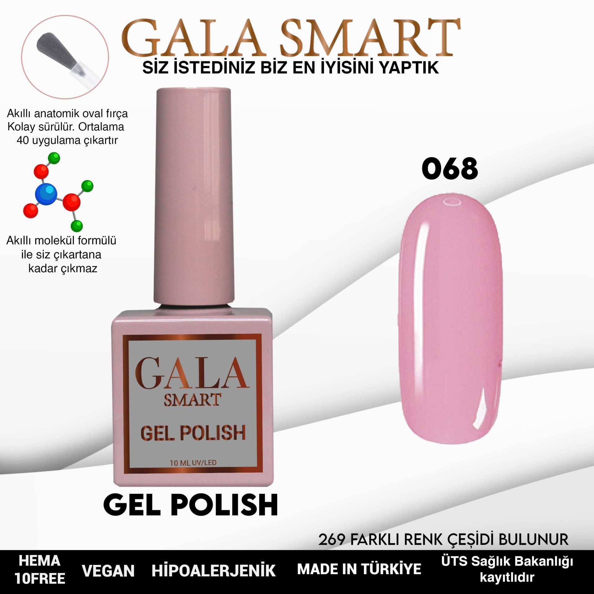 GALA SMART CLASSİC KALICI OJE 10 mle NO:068