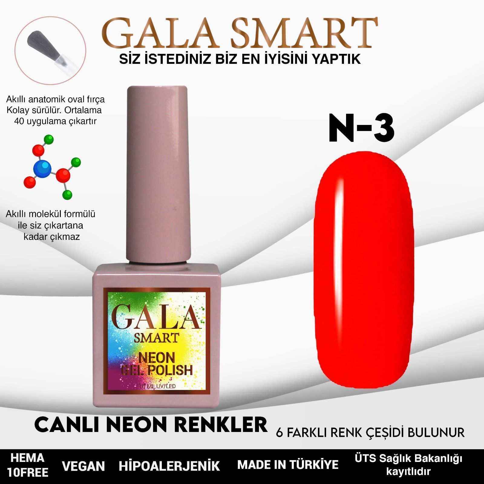 GALA SMART NEON KALICI OJE 10 ml N3