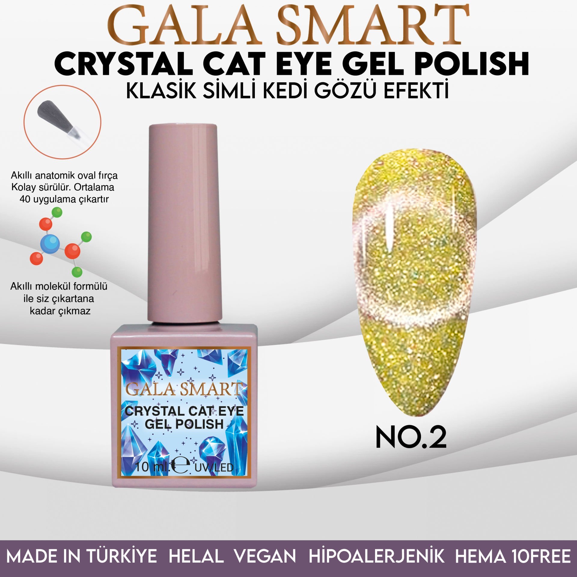 GALA SMART CRYSTAL CAT EYE KALICI OJE 10 mle CCE-2