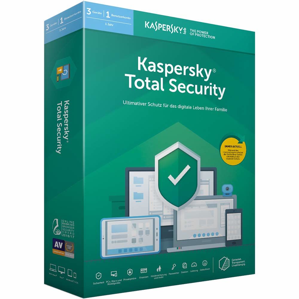 KASPERSKY TOTAL SECURITY KUTU 1 KULLANICI 1 YIL