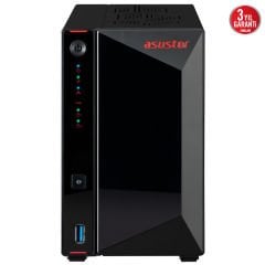 ASUSTOR AS5402T Intel N5105 2 Yuvalı (2X22TB Desteği) 4GB DDR4 (8GB Ram Desteği) M.2 x4, 2.5GbE x2, USB 3.2 x2, HDMI 2.0b x1, NAS DEPOLAMA ÜNİTESİ