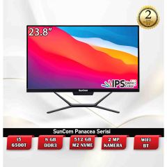 SUNCOM PANACEA SCA-565085M23 I5-6500T 8GB 512 SSD 23.8'' FHD IPS NONTOUCH FREE-DOS SIYAH ALL IN ONE PC