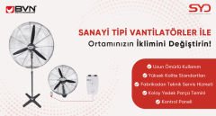 BVN Bahçıvan BSV 500 Sanayi Tipi Ayaklı Vantilatör [7000m³/h]