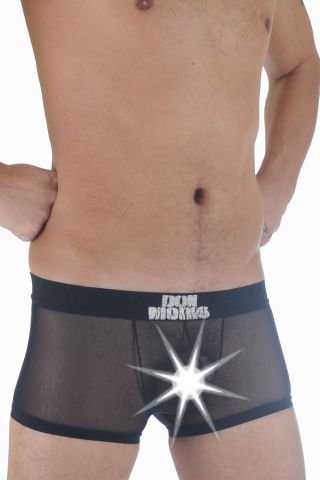 DM291121 Transparenter schwarzer Boxer für Herren