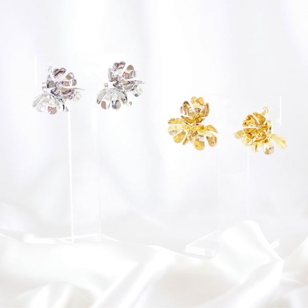 Büyük Çiçekli Premium Tiffany Stili Küpe